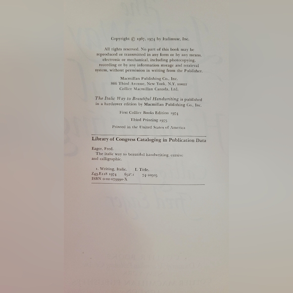 The Italic Way To Beautiful Handwriting, Cursive & Calligraphic, By Fred Eager - Picture 4 of 8